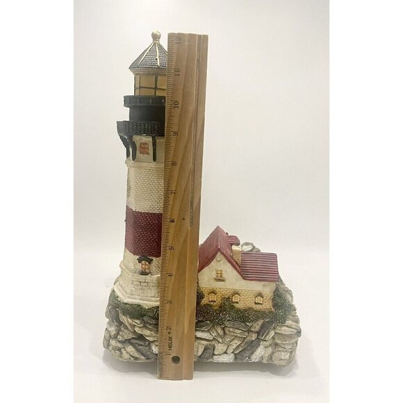 Lighthouse Reef Tabletop Decor 12” Music Box New England Keeper Harbor Cape READ - Picture 3 of 11